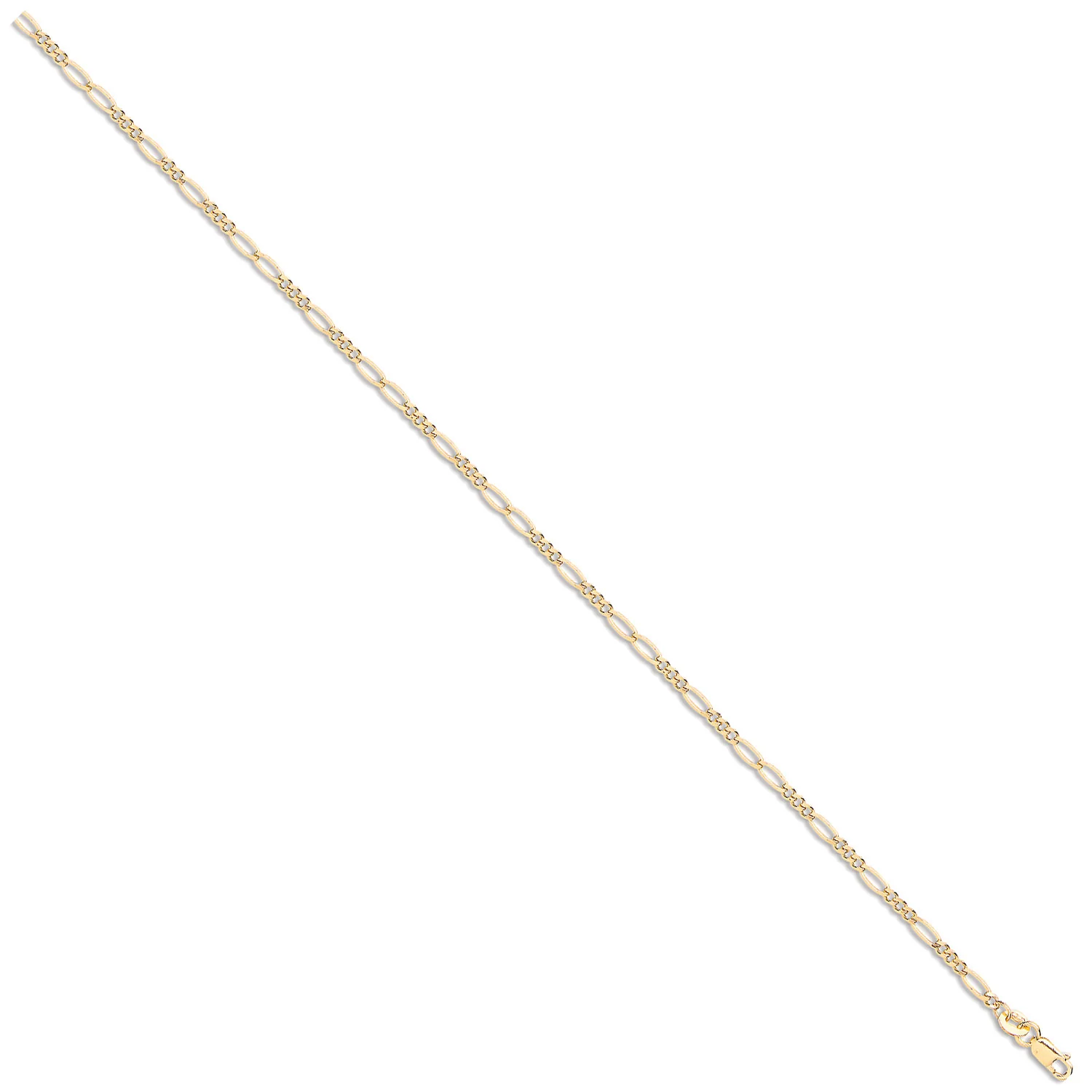 Yellow Gold 2.2mm Hollow Figaro Chain - 9ct Gold - Image 2