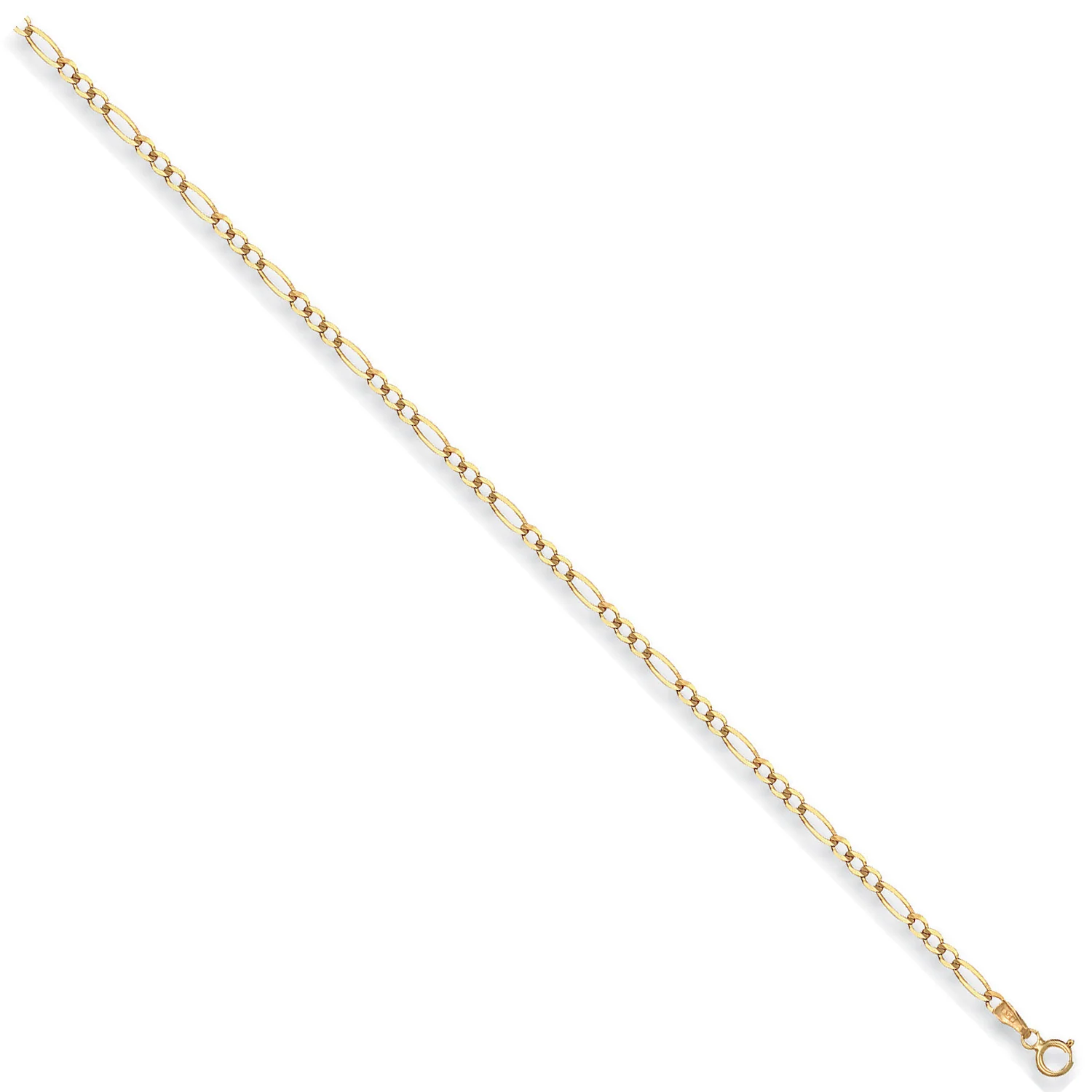 Yellow Gold 2.7mm Economy Figaro Chain - 9ct Gold - Image 2