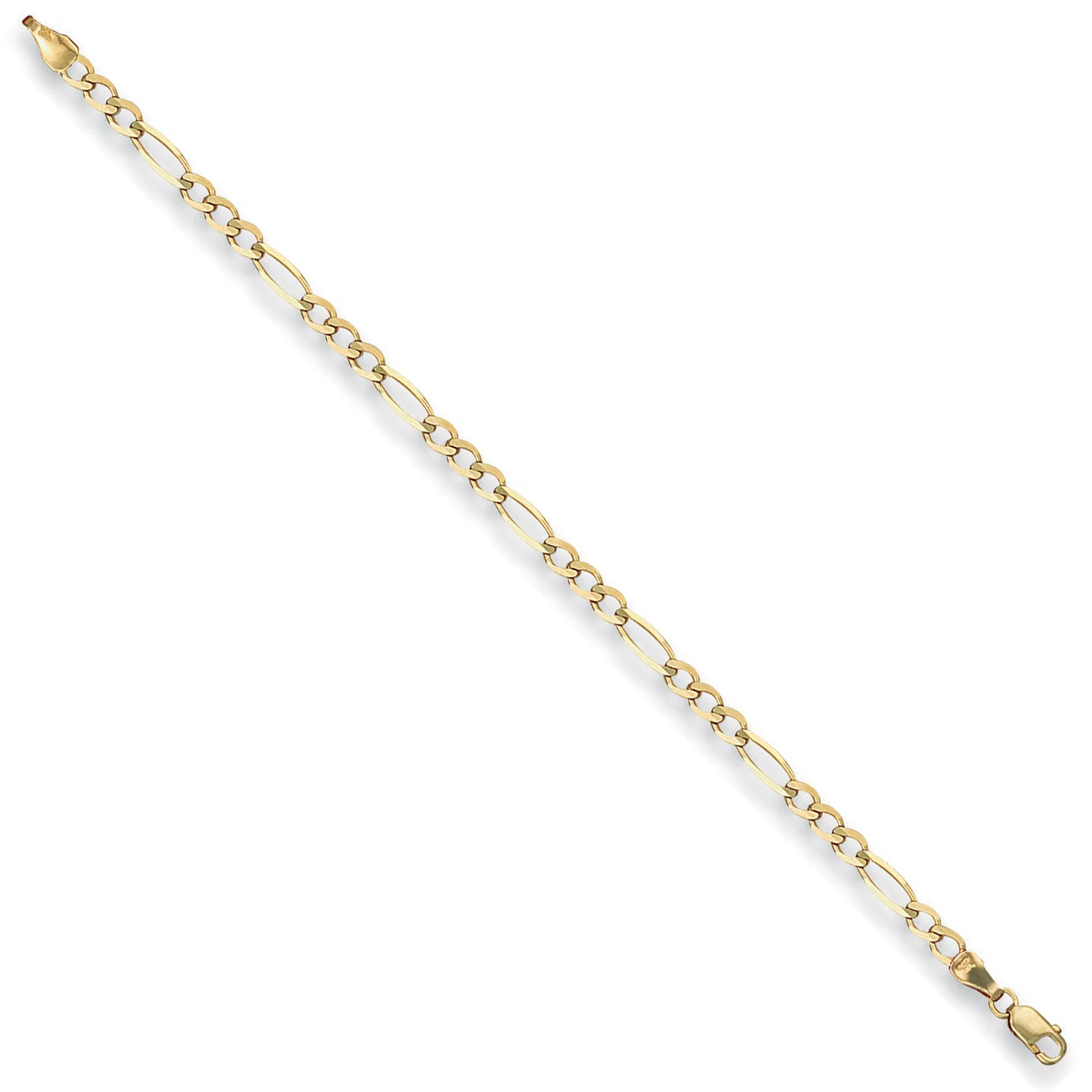Yellow Gold 3.5mm Economy Figaro Chain - 9ct Gold - Image 2