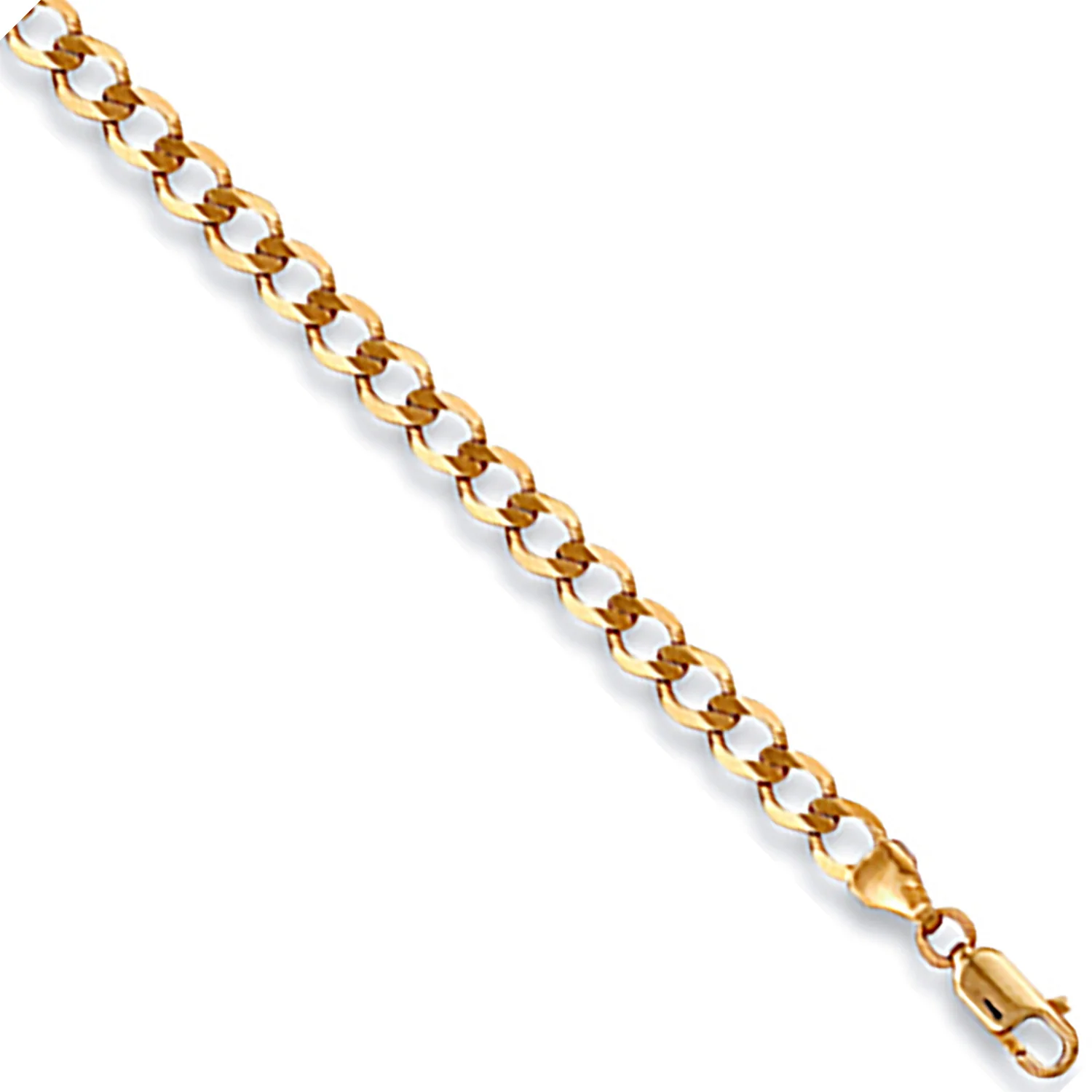 Yellow Gold 4.2mm Economy Curb Chain - 9ct Gold - Image 2