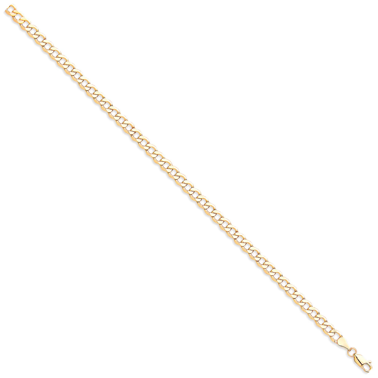 Yellow Gold 4.8mm Hollow Curb - 9ct Gold - Image 2