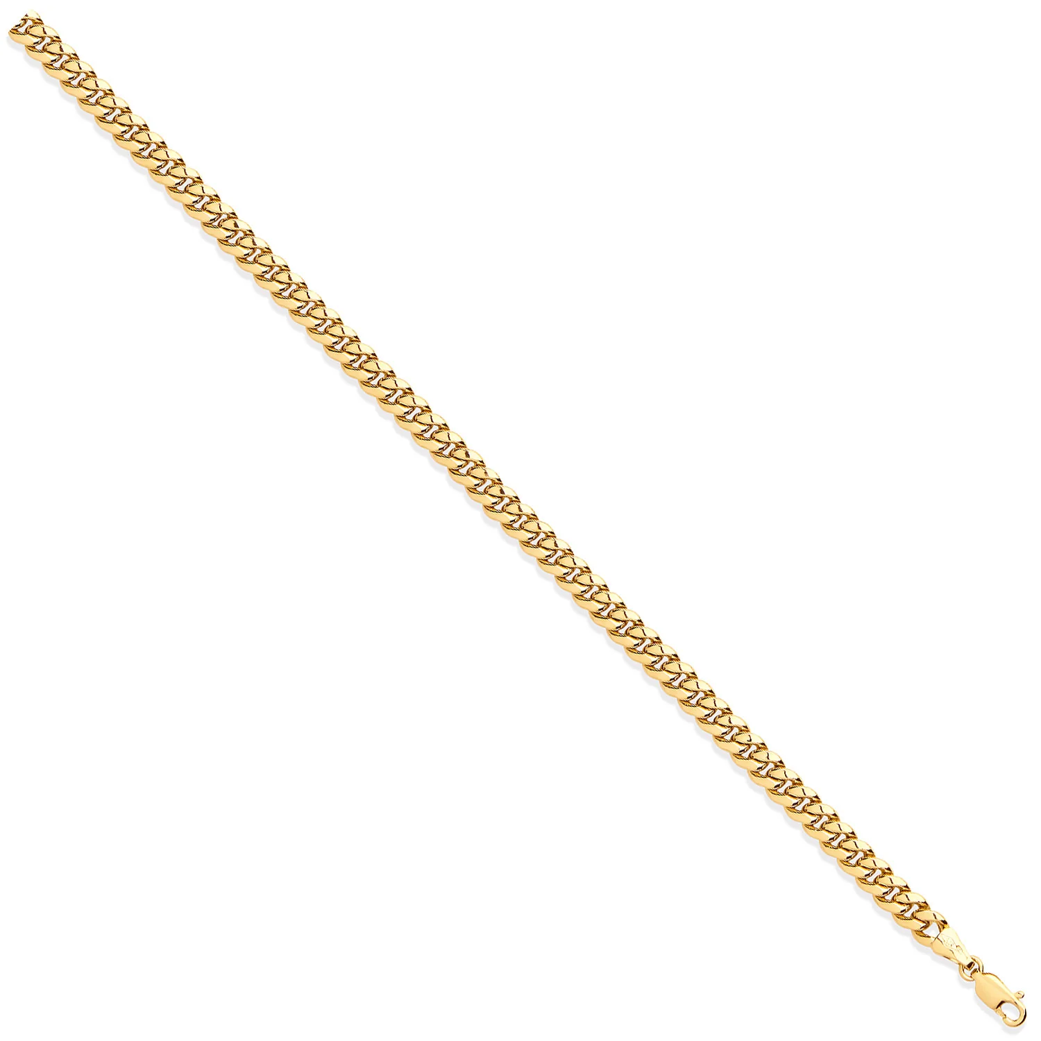 Yellow Gold 5.4mm Hollow Domed Curb Chain - 9ct Gold - Image 2