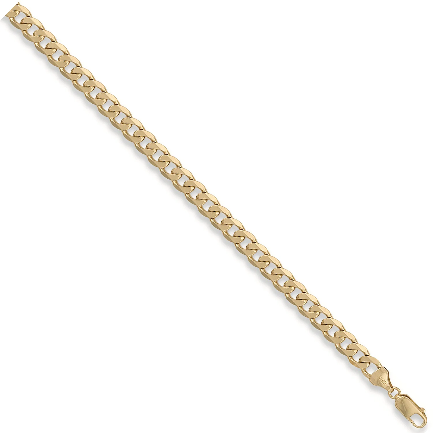 Yellow Gold 7.0mm Curb Chain - 9ct Gold - Image 2