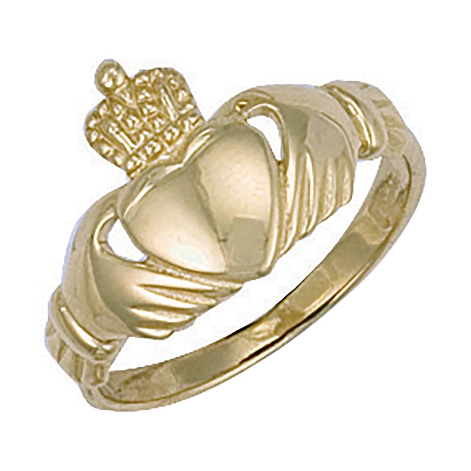 Yellow Gold Claddagh Ring - 9ct Gold - Image 2