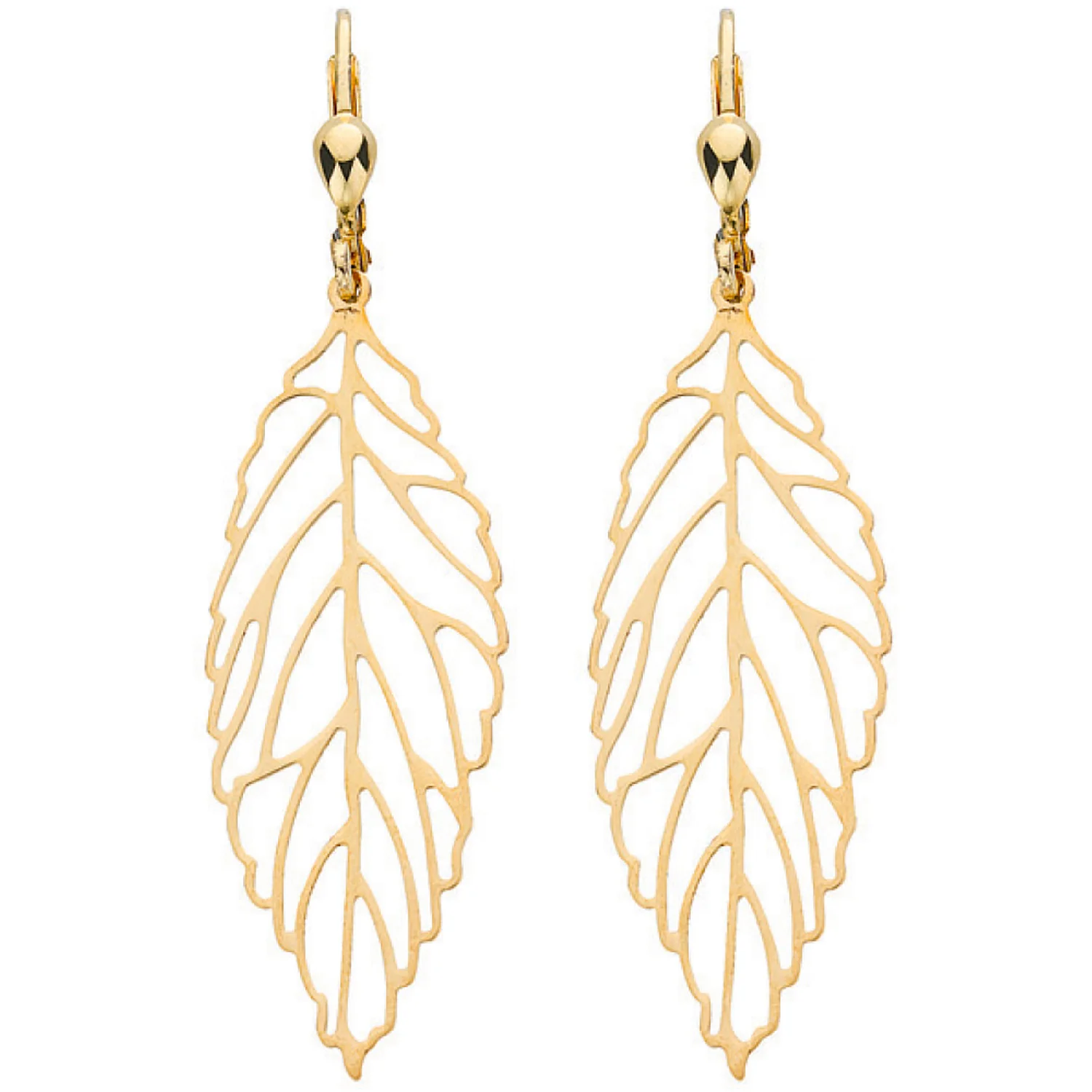 Yellow Gold Fancy Leaf Drops - 9ct Gold - Image 2