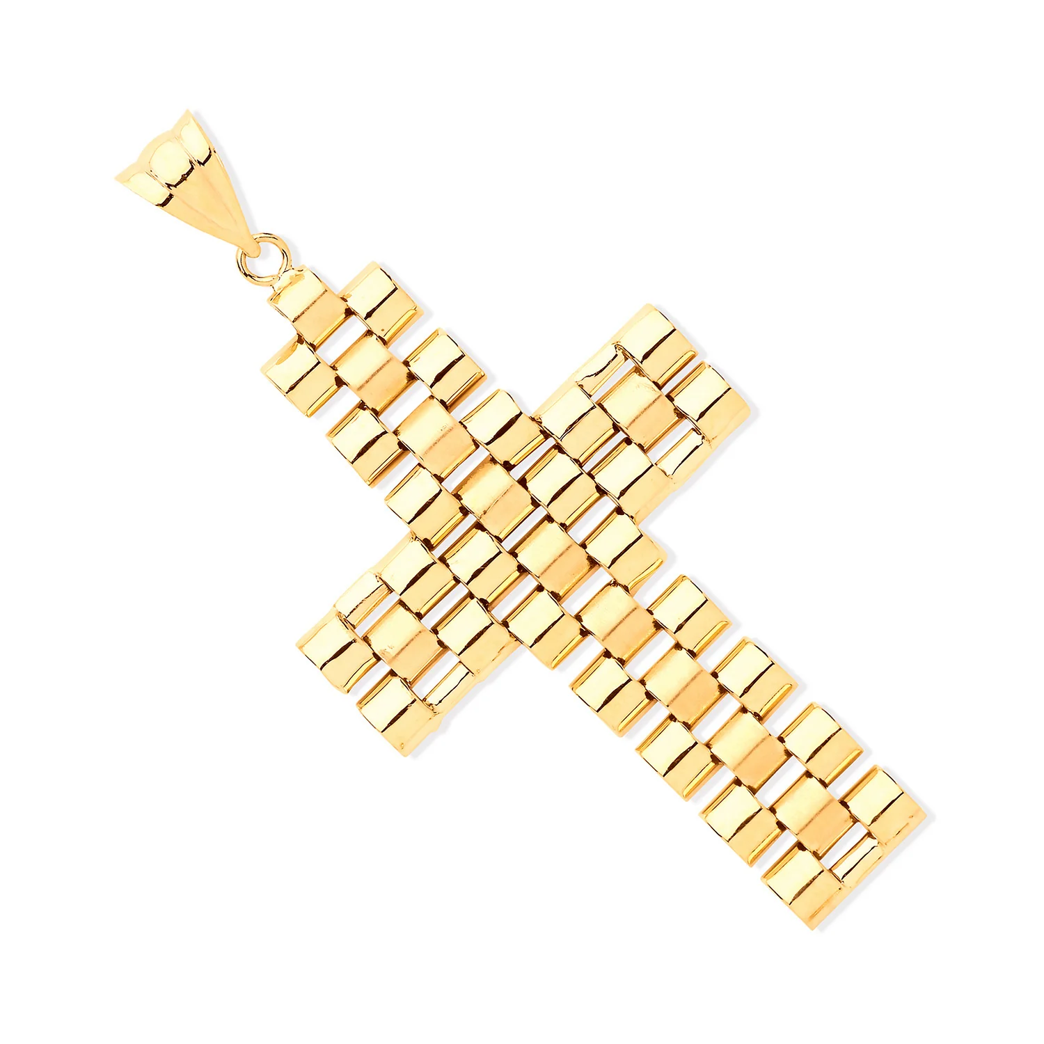 Yellow Gold Fancy Link Large Cross - 9ct Gold - Image 2