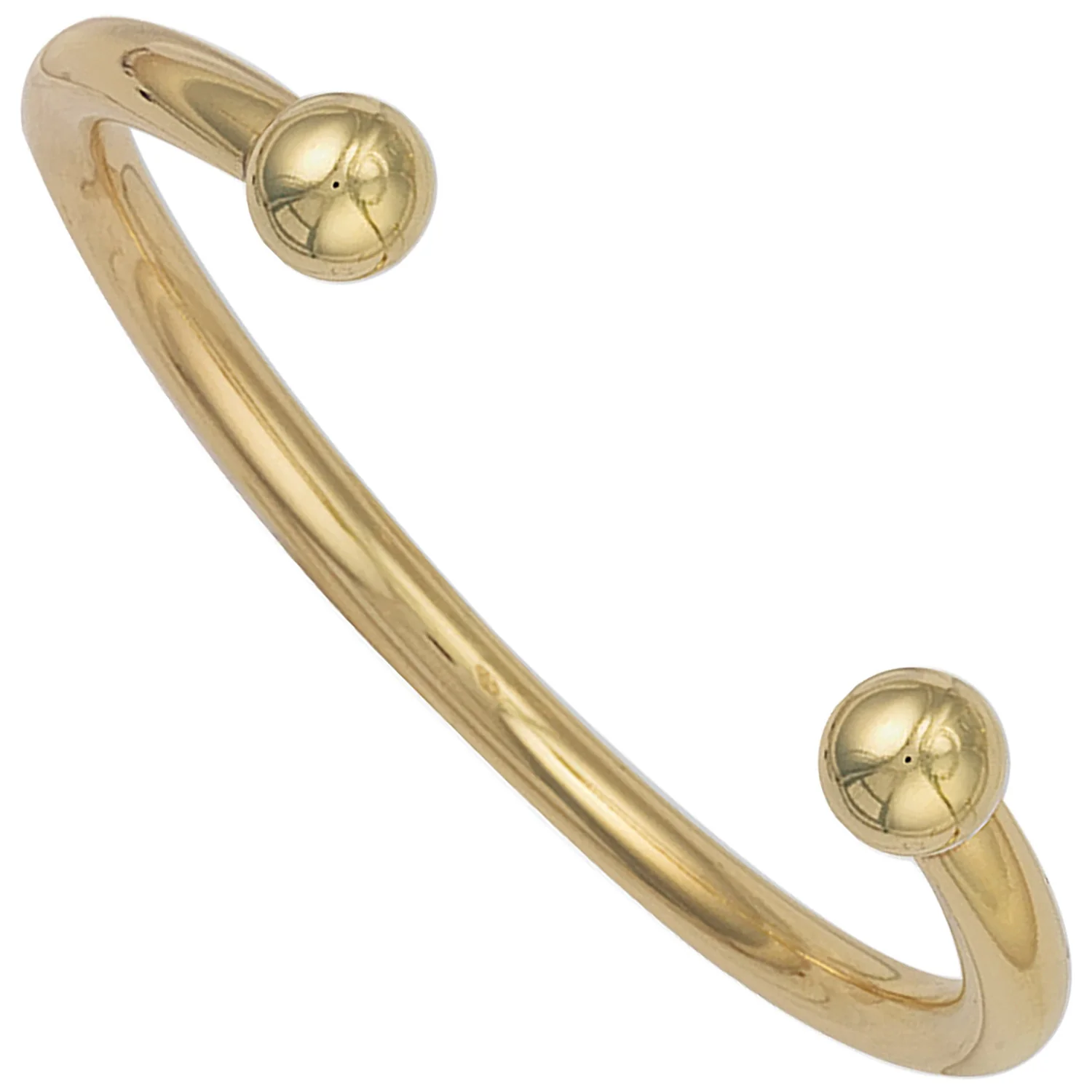 Yellow Gold Gents 6mm Torque Solid Bangle - 9ct Gold - Image 2