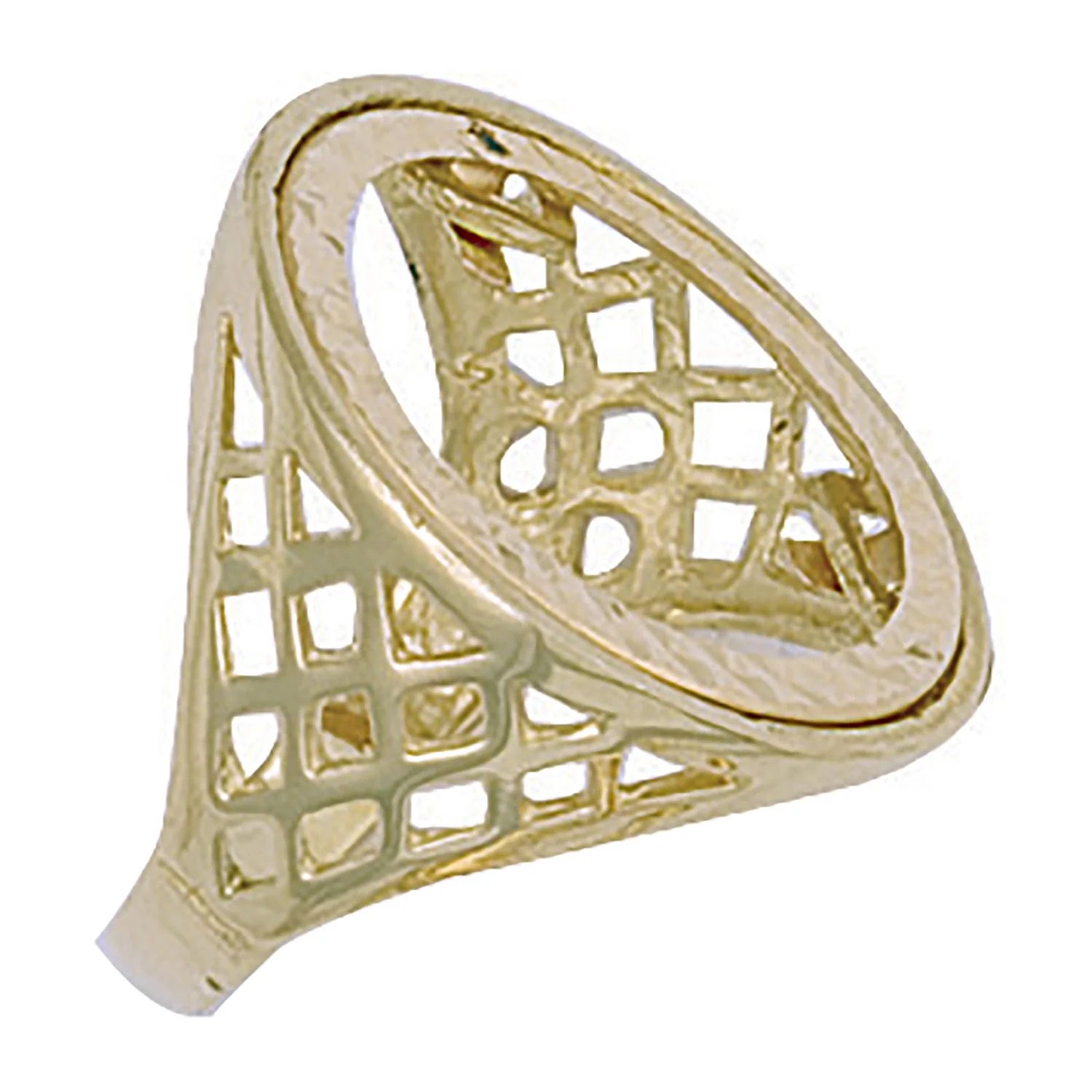 Yellow Gold (Half) Basket Sides Sovereign Ring - 9ct Gold - Image 2