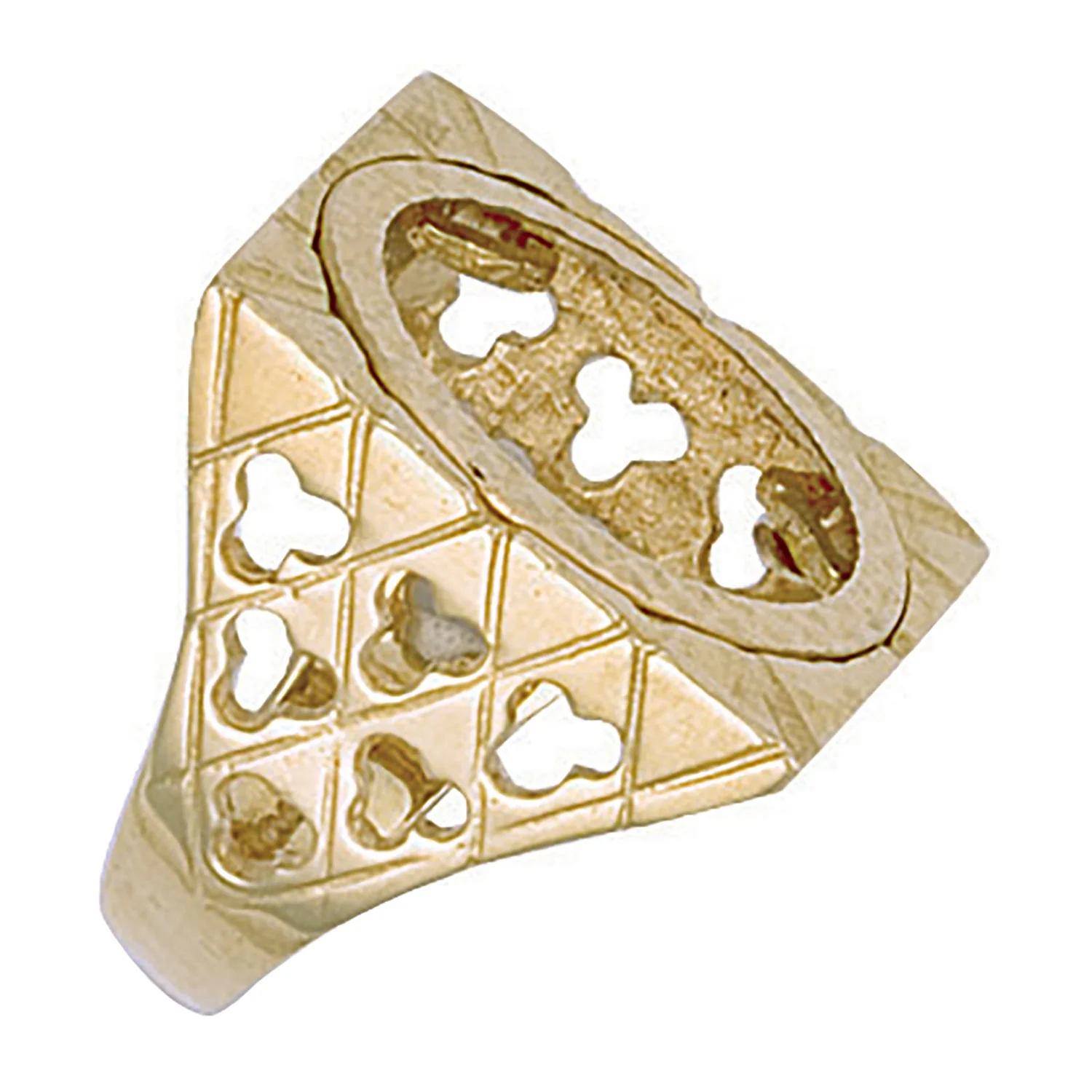 Yellow Gold (Half) Square Top Sovereign Ring - 9ct Gold - Image 2