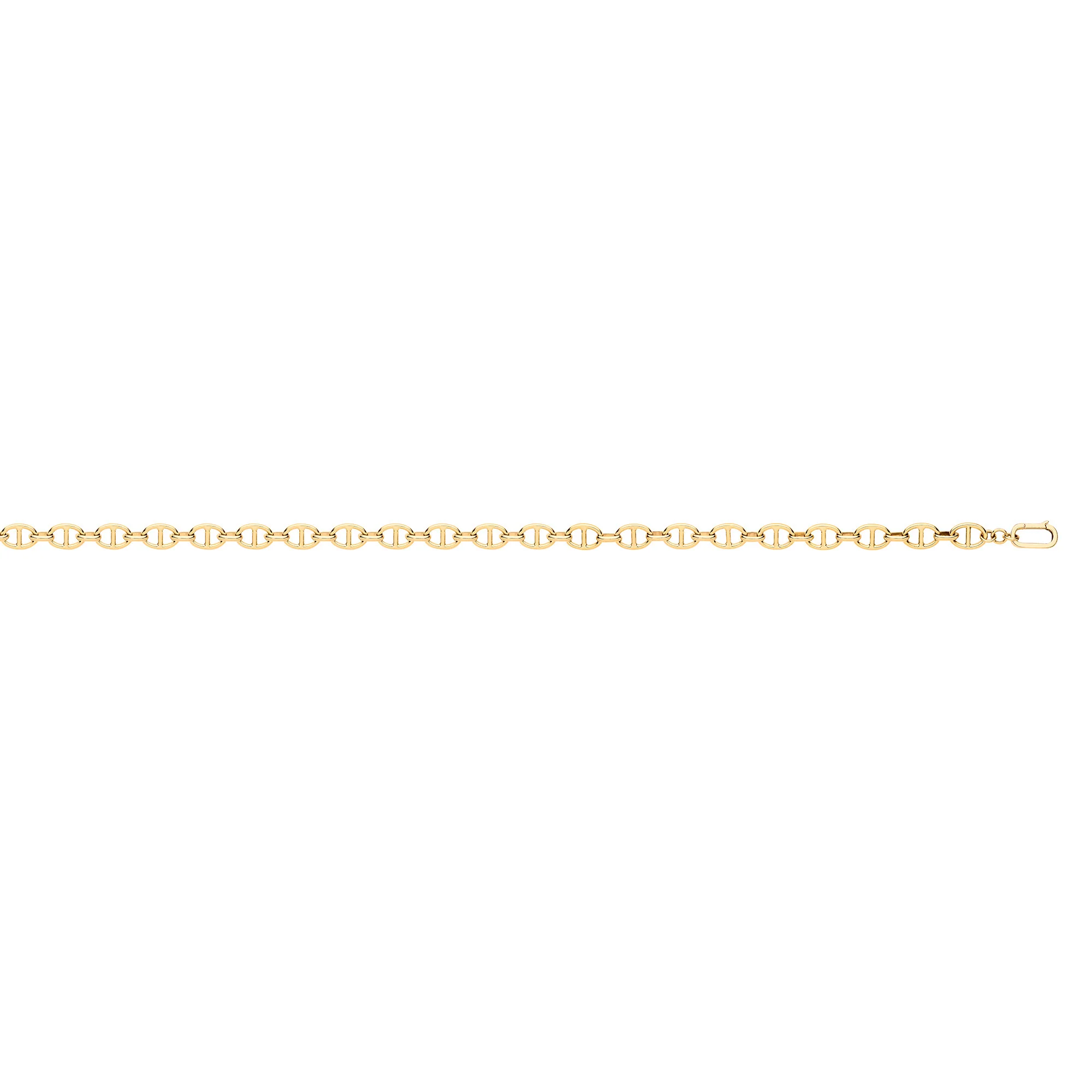 Yellow Gold Hollow 7mm Anchor/Marine Chain - 9ct Gold - Image 2