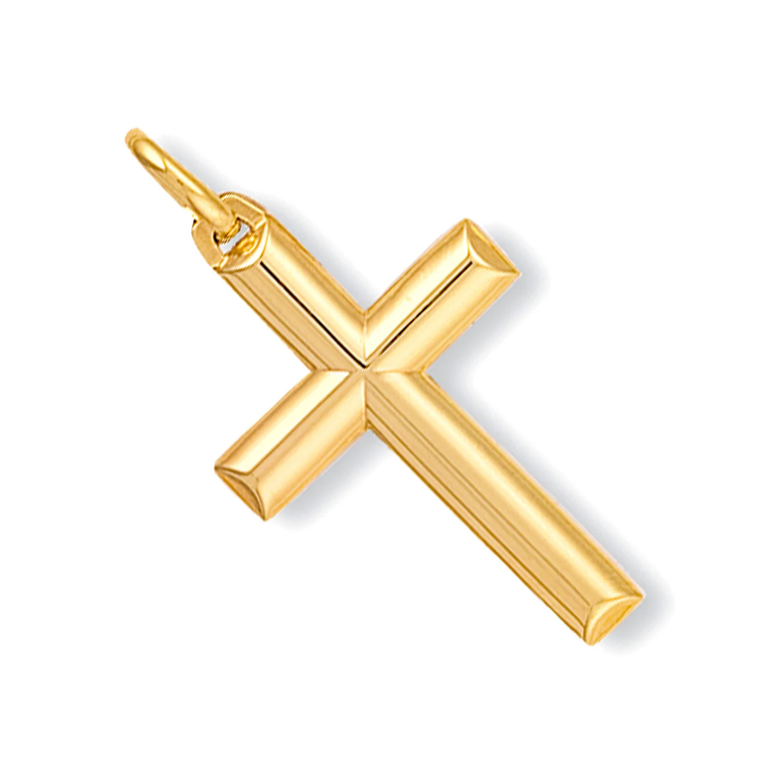 Yellow Gold Hollow Tubed Cross - 9ct Gold - Image 2
