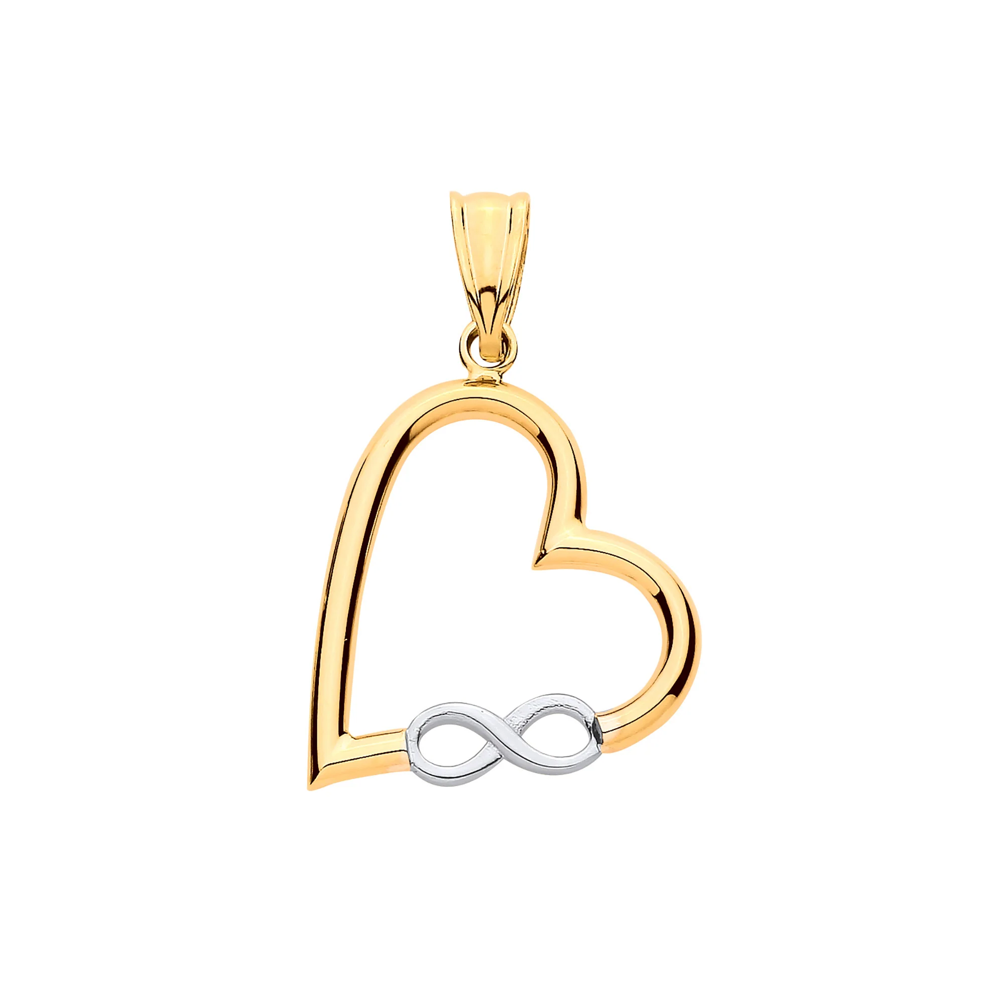 Yellow Gold Infinity Heart Pendant - 9ct Gold - Image 2