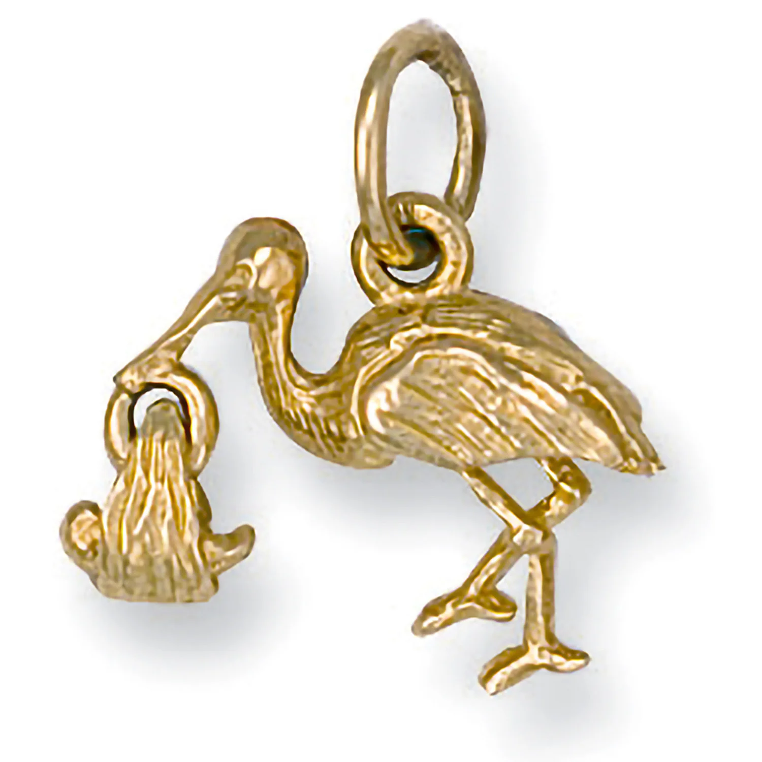 Yellow Gold Stork Pendant - 9ct Gold - Image 2