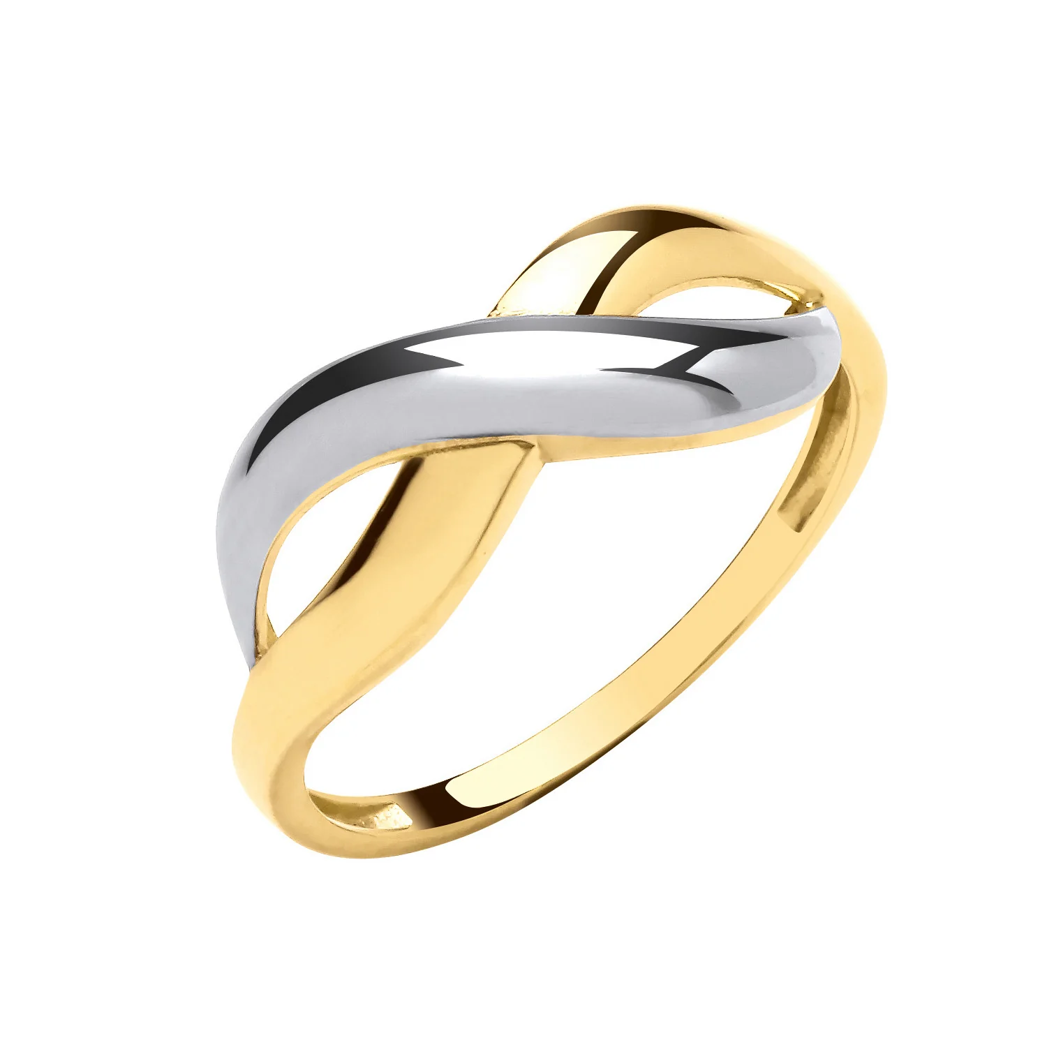Yellow & White Gold Infinity Ring - 9ct Gold - Image 2